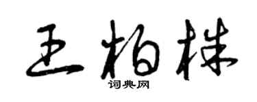 曾慶福王柏株草書個性簽名怎么寫