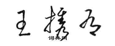 駱恆光王攜有草書個性簽名怎么寫