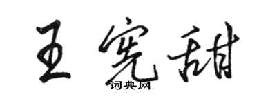 駱恆光王憲甜行書個性簽名怎么寫