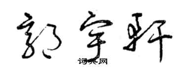 曾慶福郭宇軒草書個性簽名怎么寫