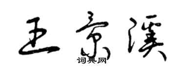 曾慶福王景溪草書個性簽名怎么寫