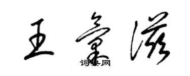 梁錦英王匯滋草書個性簽名怎么寫
