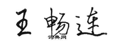 駱恆光王暢連行書個性簽名怎么寫