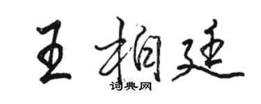 駱恆光王柏廷行書個性簽名怎么寫