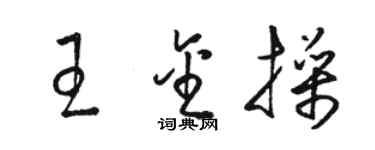 駱恆光王金操草書個性簽名怎么寫