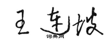 駱恆光王連坡草書個性簽名怎么寫