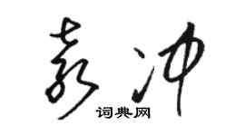 駱恆光袁沖草書個性簽名怎么寫