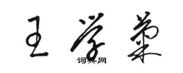 駱恆光王學菊草書個性簽名怎么寫