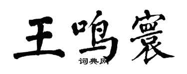 翁闓運王鳴寰楷書個性簽名怎么寫