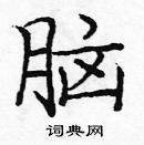 龐中華寫的硬筆楷書腦