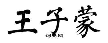 翁闓運王子蒙楷書個性簽名怎么寫
