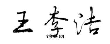 曾慶福王李潔行書個性簽名怎么寫