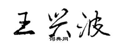 曾慶福王興波行書個性簽名怎么寫