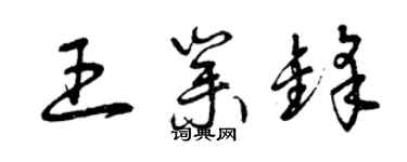 曾慶福王業鋒草書個性簽名怎么寫