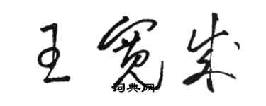 駱恆光王寬成草書個性簽名怎么寫