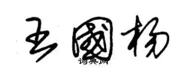 朱錫榮王國楊草書個性簽名怎么寫