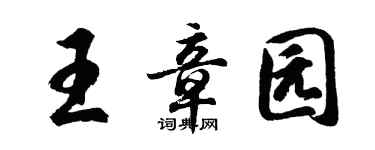 胡問遂王章園行書個性簽名怎么寫