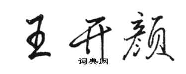 駱恆光王開顏行書個性簽名怎么寫