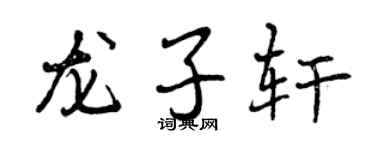 曾慶福龍子軒行書個性簽名怎么寫