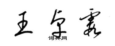 梁錦英王卓霞草書個性簽名怎么寫