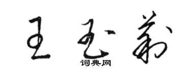 駱恆光王玉莉草書個性簽名怎么寫