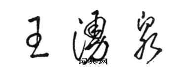 駱恆光王湧泉草書個性簽名怎么寫