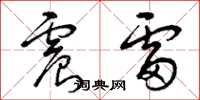 曾慶福震雷草書怎么寫