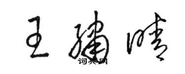 駱恆光王繡晴草書個性簽名怎么寫