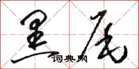 駱恆光黑尾草書怎么寫