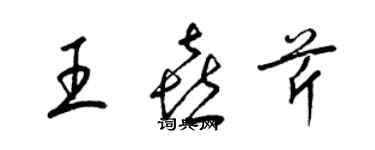 梁錦英王喜芹草書個性簽名怎么寫