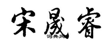 胡問遂宋晟睿行書個性簽名怎么寫