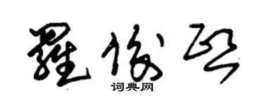 朱錫榮羅俊熙草書個性簽名怎么寫