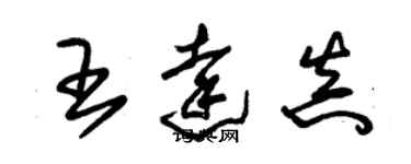 朱錫榮王達真草書個性簽名怎么寫