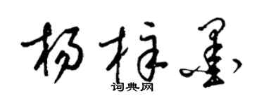 梁錦英楊梓墨草書個性簽名怎么寫