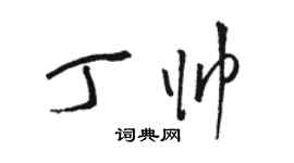 駱恆光丁帥草書個性簽名怎么寫