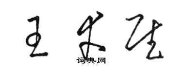 駱恆光王幸慰草書個性簽名怎么寫