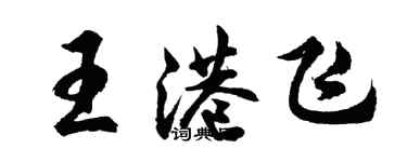 胡問遂王港飛行書個性簽名怎么寫