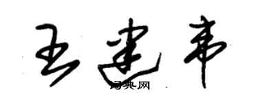朱錫榮王建韋草書個性簽名怎么寫