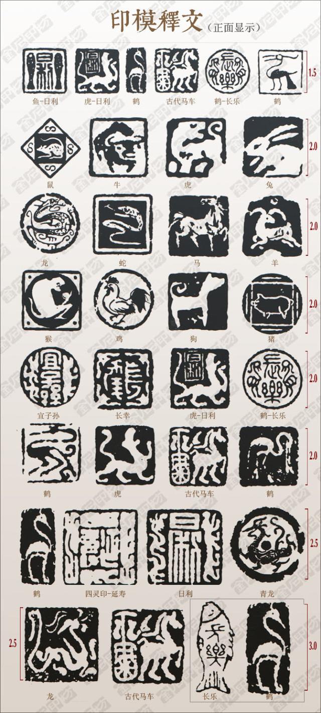 實用的篆刻印章印模