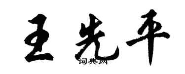 胡問遂王先平行書個性簽名怎么寫