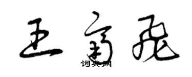 曾慶福王齊飛草書個性簽名怎么寫