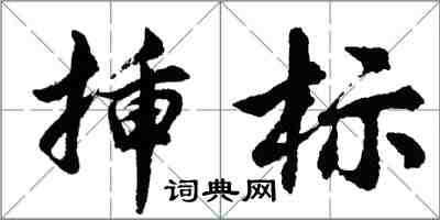 胡問遂插標行書怎么寫