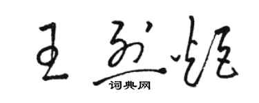 駱恆光王烈炬草書個性簽名怎么寫