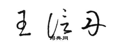駱恆光王信丹草書個性簽名怎么寫