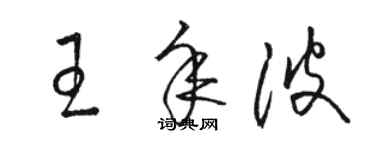 駱恆光王年波草書個性簽名怎么寫