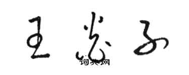 駱恆光王炎子草書個性簽名怎么寫