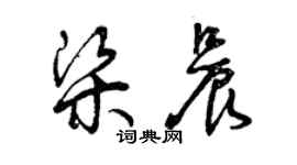 曾慶福梁晨草書個性簽名怎么寫