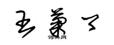 朱錫榮王菊卿草書個性簽名怎么寫