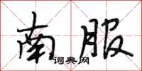 段相林南服行書怎么寫