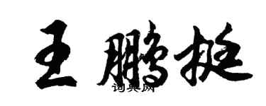 胡問遂王鵬挺行書個性簽名怎么寫